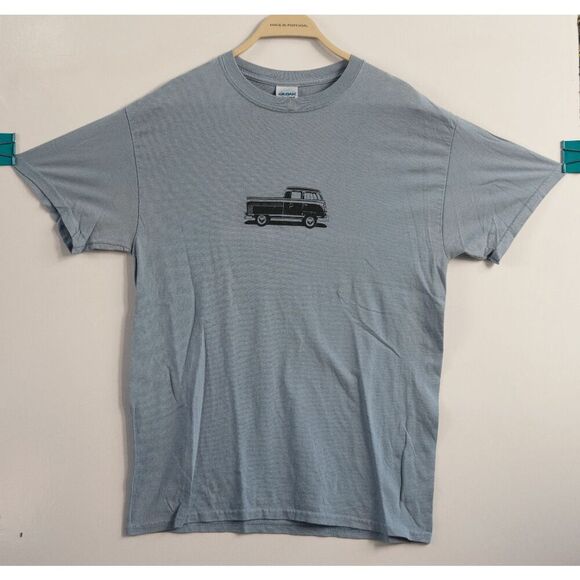 Volkswagen VW Split Bus Pickup T-Shirt Blue Size M - Picture 1 of 6